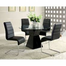 MAUNA DINING SETS 5PC (TABLE + 4 SIDE CHAIRS) BLACK